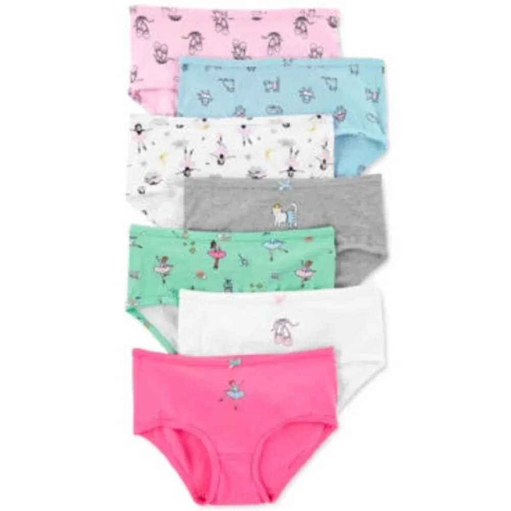 Carter's Girls Ballet Underwear Size 2/3 Pack of 7